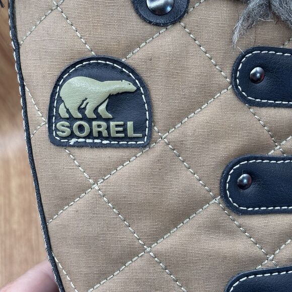 Sorel Women's Tofino Cate Boots Quilted Faux Fur Winter Snow NL1937 Brown US 8.5 - Picture 9 of 9